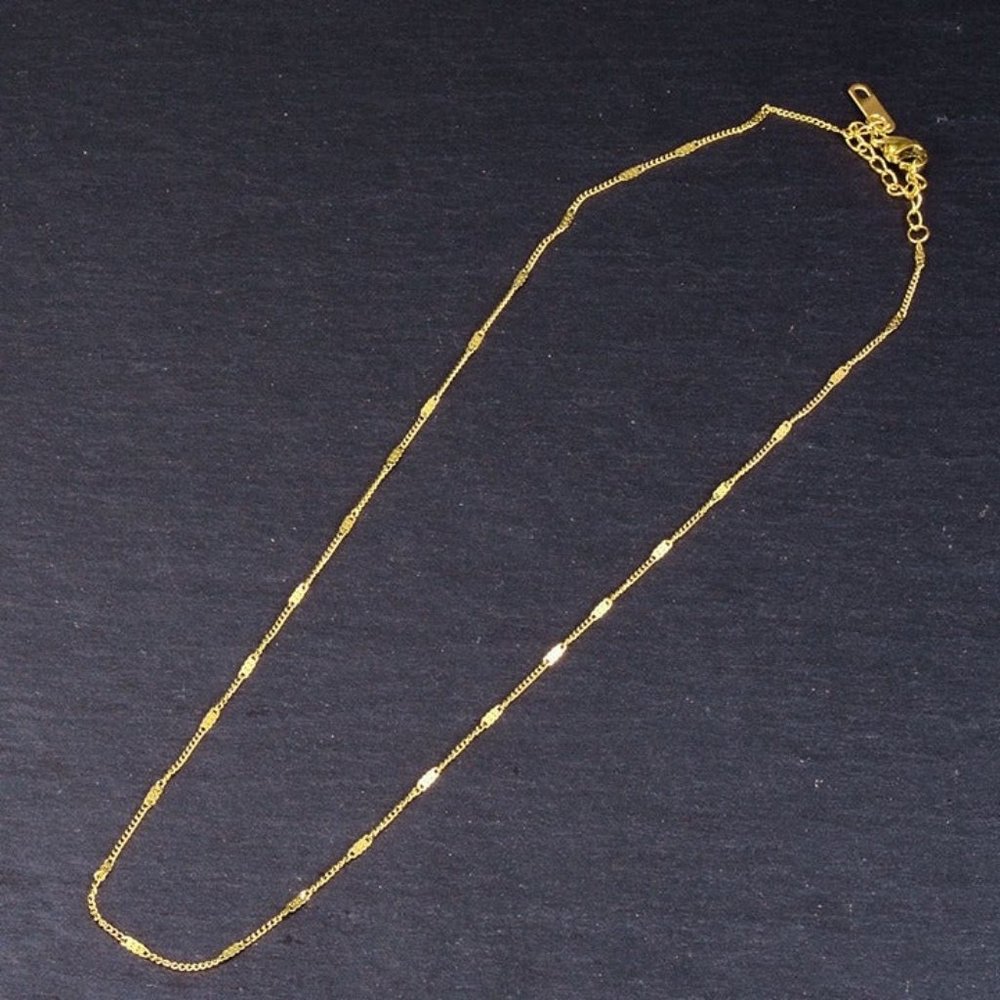 18K Gold Thin Necklace